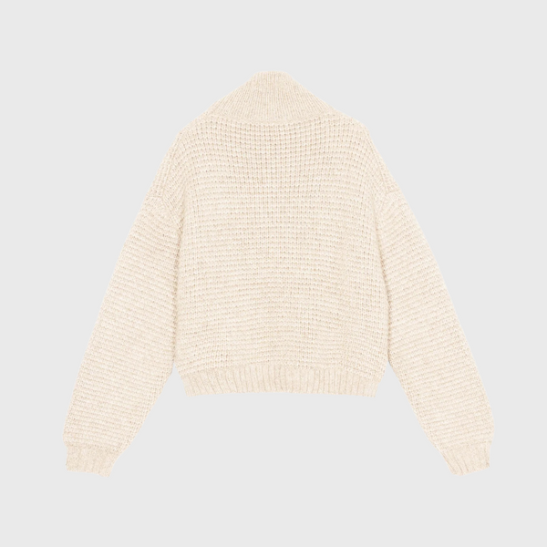 SAYAKA DAVIS Zip up Knit Blouson in Ivory