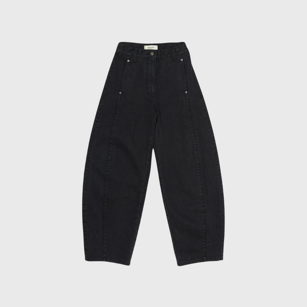 SAYAKA DAVIS Barrel Denim Pants in Black front