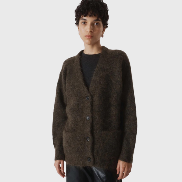 SAYAKA DAVIS Mohair Cardigan in Olive