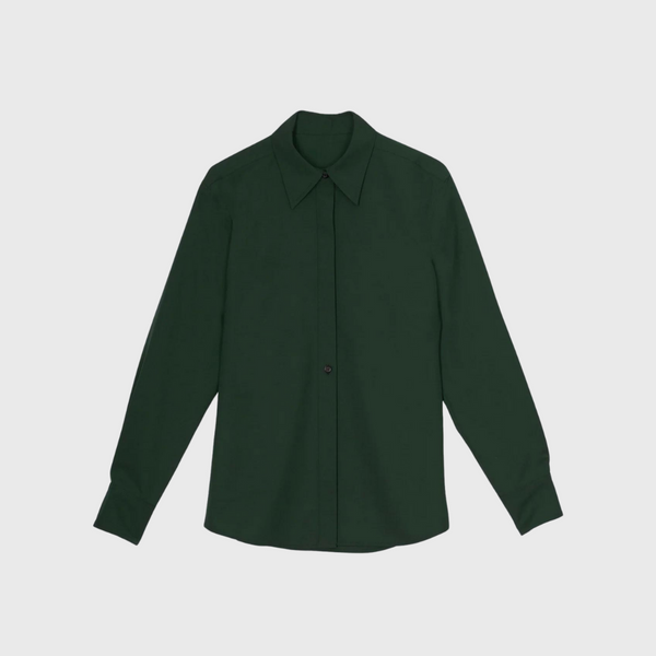 SAYAKA DAVIS Slim Wool Shirt in Pine