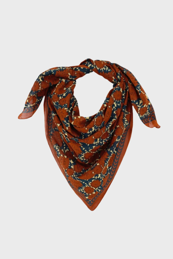 Moismont no 680 brick cotton scarf foulard